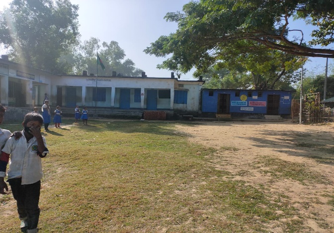 Existing location of school cum disaster shelter building in Dushori Paharika